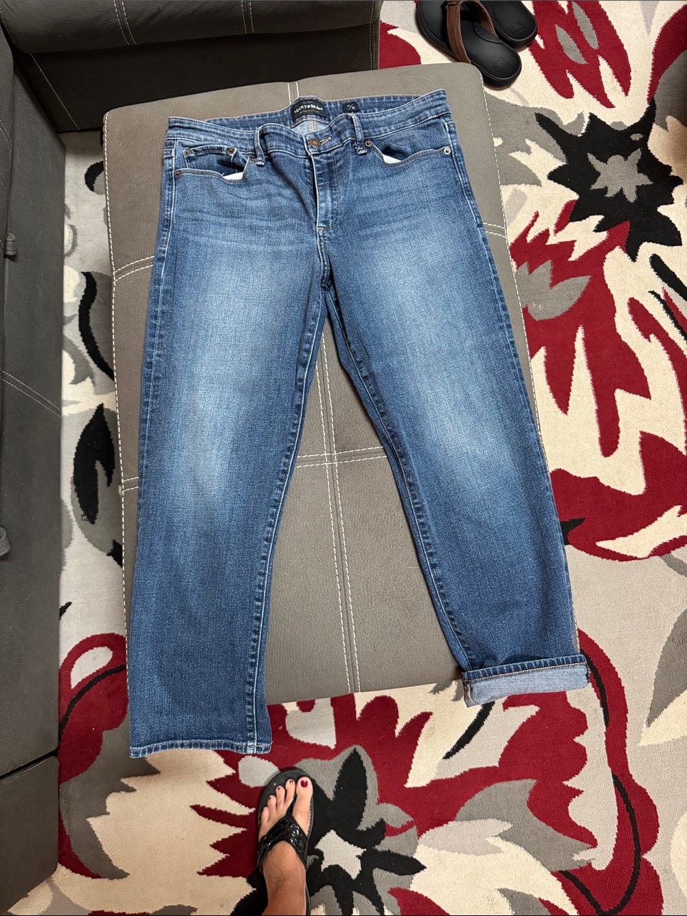 Lucky Brand Women’s Boyfriend Jeans in Blue Midwash